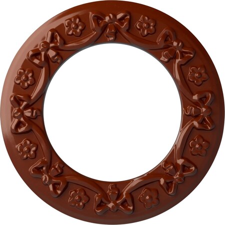 Ekena Millwork Ribbon with Bow Ceiling Medallion (Canopies up to 7 1/2"), 12 1/4"OD x 7 1/2"ID x 7/8"P, Firebrick CM12RIFIF